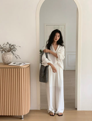white pants set
