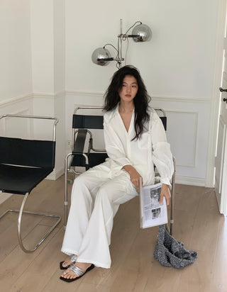 white pants set