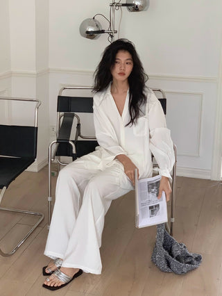white pants set