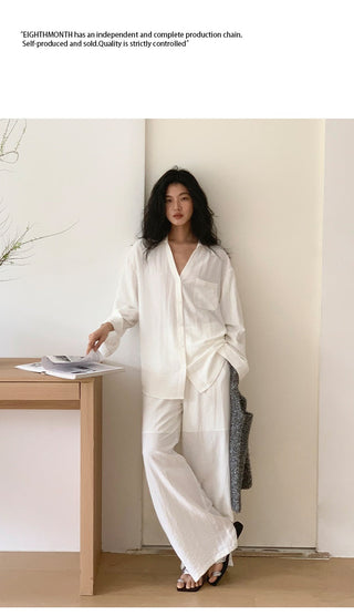 white pants set