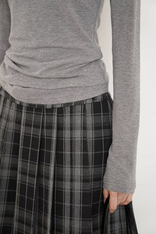 pleated plaid skirt