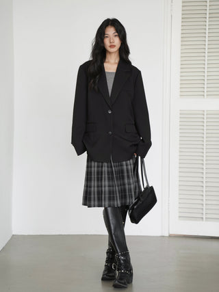 pleated plaid skirt