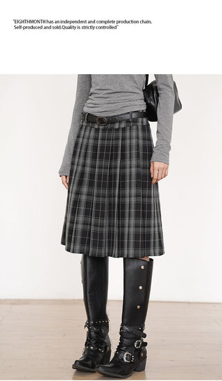 pleated plaid skirt