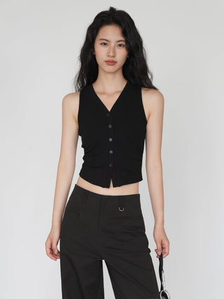 V-neck crop-top