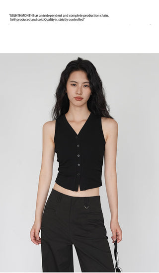 V-neck crop-top