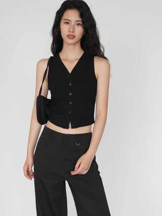 V-neck crop-top