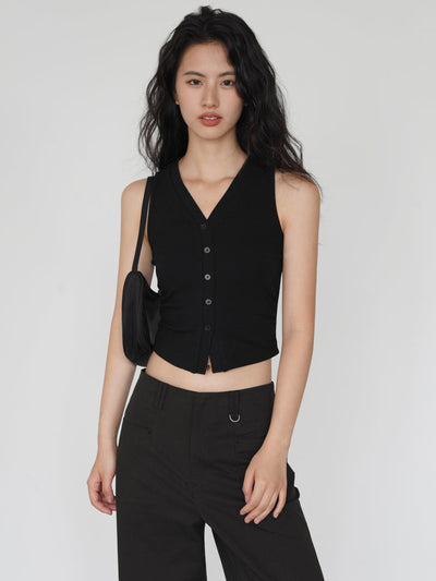 V-neck crop-top