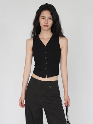 V-neck crop-top