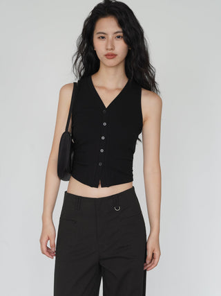 V-neck crop-top
