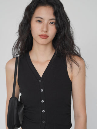 V-neck crop-top