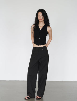 V-neck crop-top