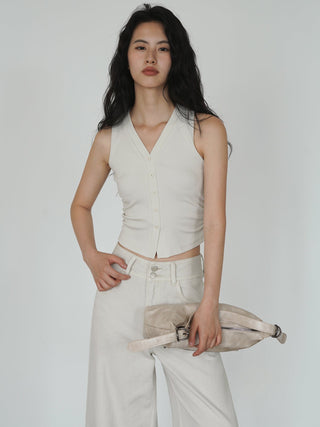 V-neck crop-top
