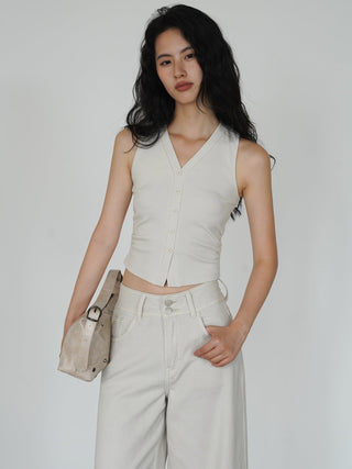 V-neck crop-top