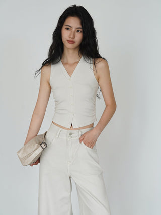 V-neck crop-top