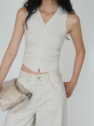 V-neck crop-top
