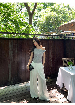 twisted off-shoulder top