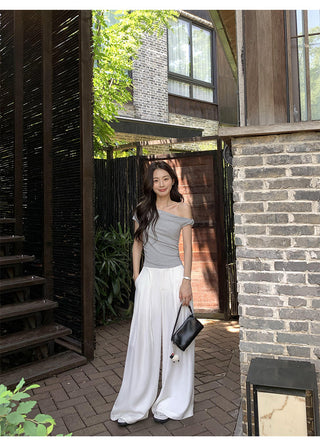 twisted off-shoulder top