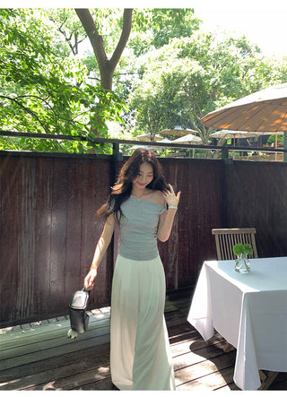 twisted off-shoulder top