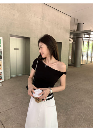 twisted off-shoulder top
