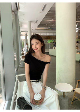twisted off-shoulder top