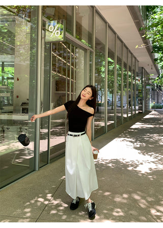 twisted off-shoulder top
