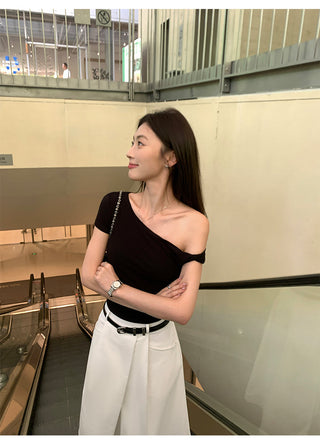 twisted off-shoulder top