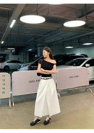 twisted off-shoulder top