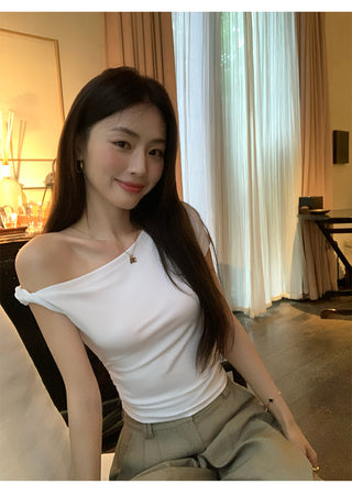 twisted off-shoulder top