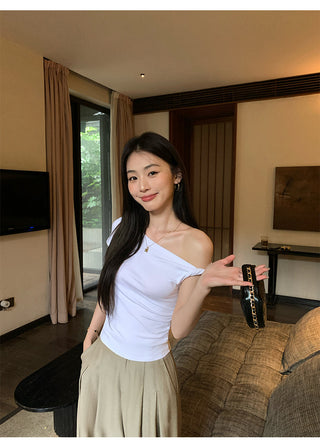 twisted off-shoulder top