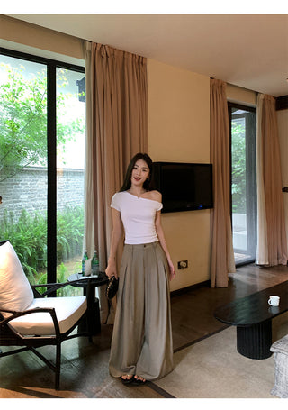 twisted off-shoulder top