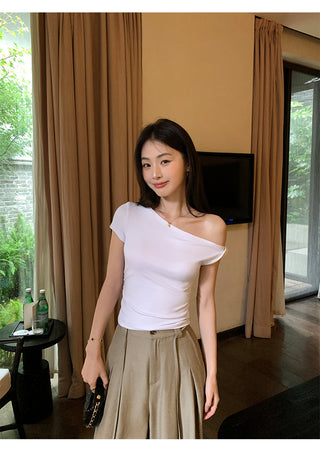 twisted off-shoulder top