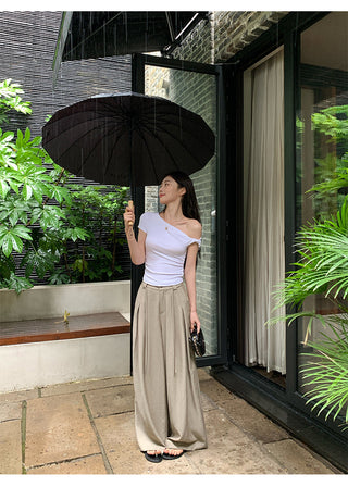 twisted off-shoulder top