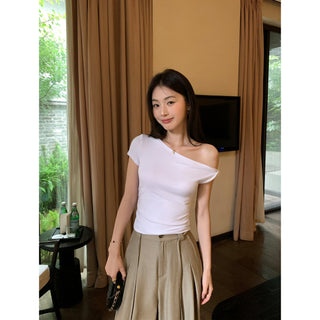 twisted off-shoulder top
