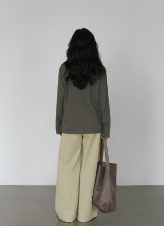 V-neck long top