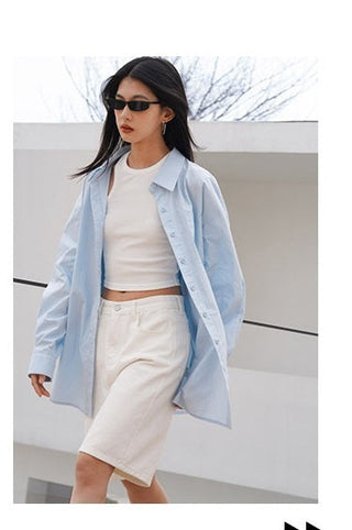 light blue shirt