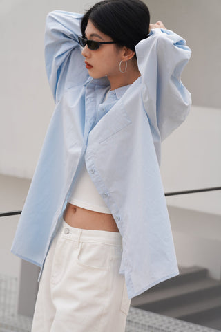 light blue shirt