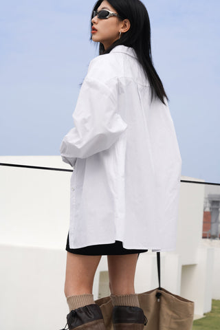 light blue shirt