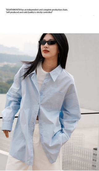 light blue shirt