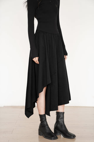 slit long skirt