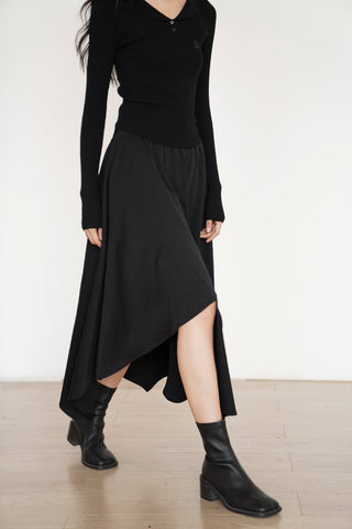 slit long skirt