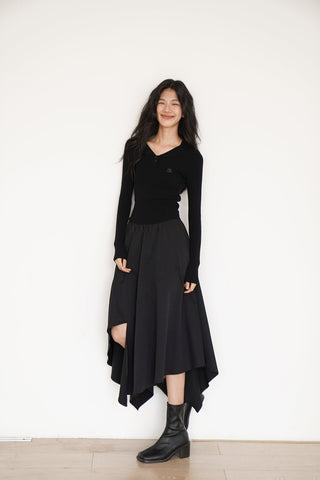 slit long skirt