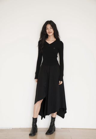 slit long skirt