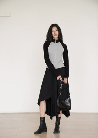 slit long skirt