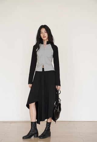 slit long skirt