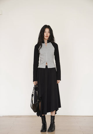 slit long skirt