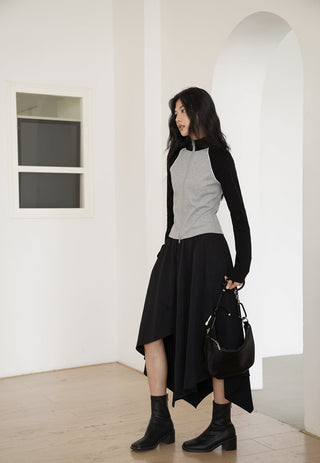 slit long skirt