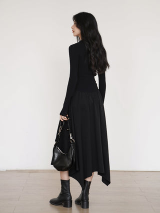 slit long skirt