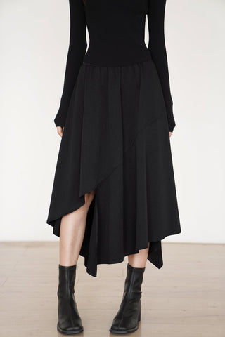slit long skirt