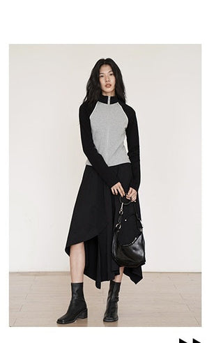 slit long skirt