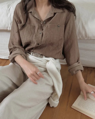 Fluffy texture blouse